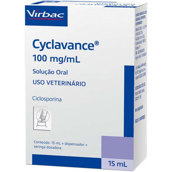 Cyclavance Virbac 100 mg/mL para Cães - 15 ml